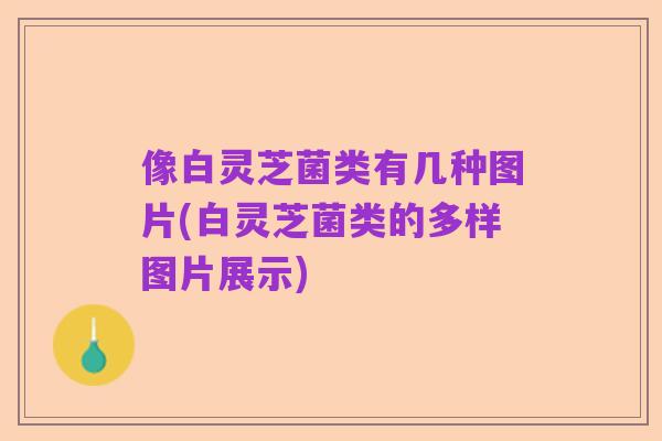 像白灵芝菌类有几种图片(白灵芝菌类的多样图片展示)