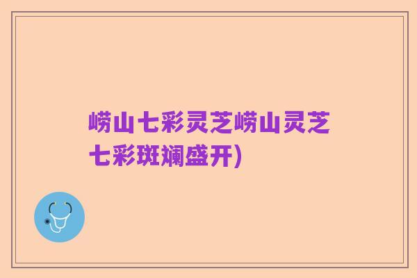 崂山七彩灵芝崂山灵芝七彩斑斓盛开)