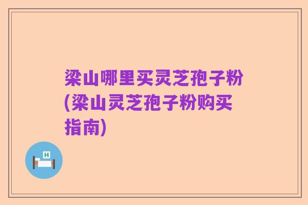 梁山哪里买灵芝孢子粉(梁山灵芝孢子粉购买指南)
