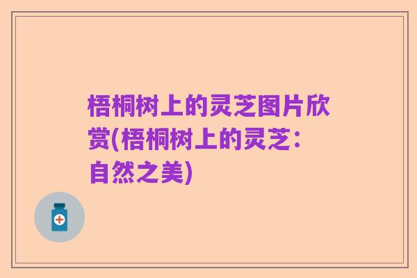 梧桐树上的灵芝图片欣赏(梧桐树上的灵芝:自然之美)